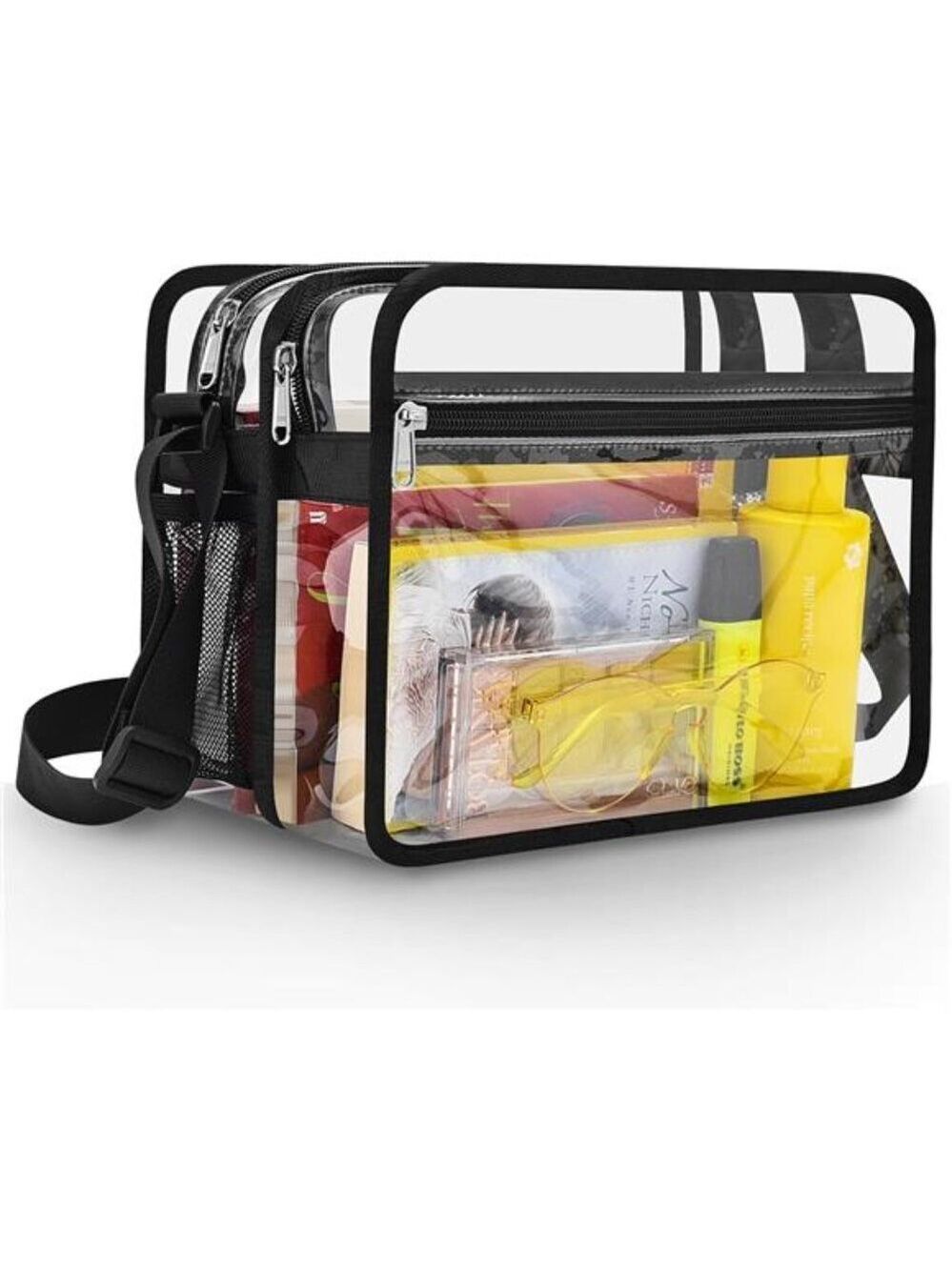 clear stadium bag crossbody messenger transparent purse concert sports event tot